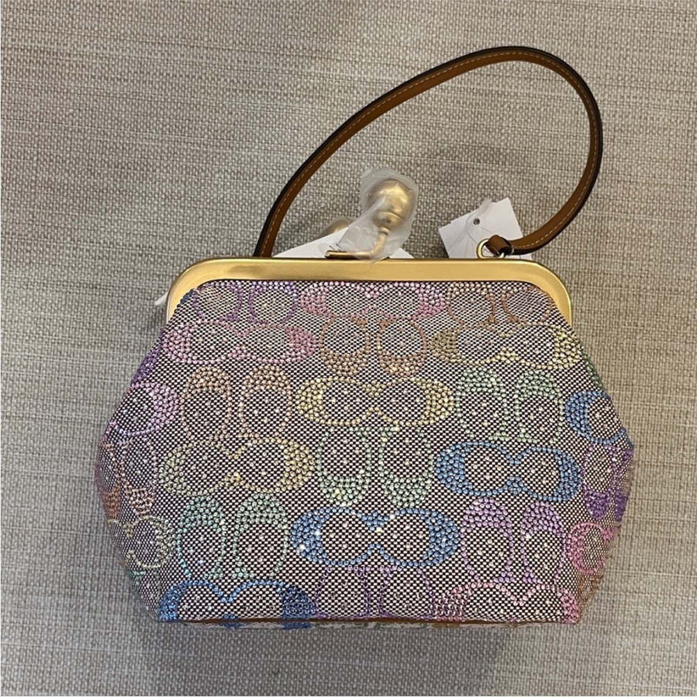 NWT Coach Kisslock 16 Crystal Jacquard - Picture 11 of 12